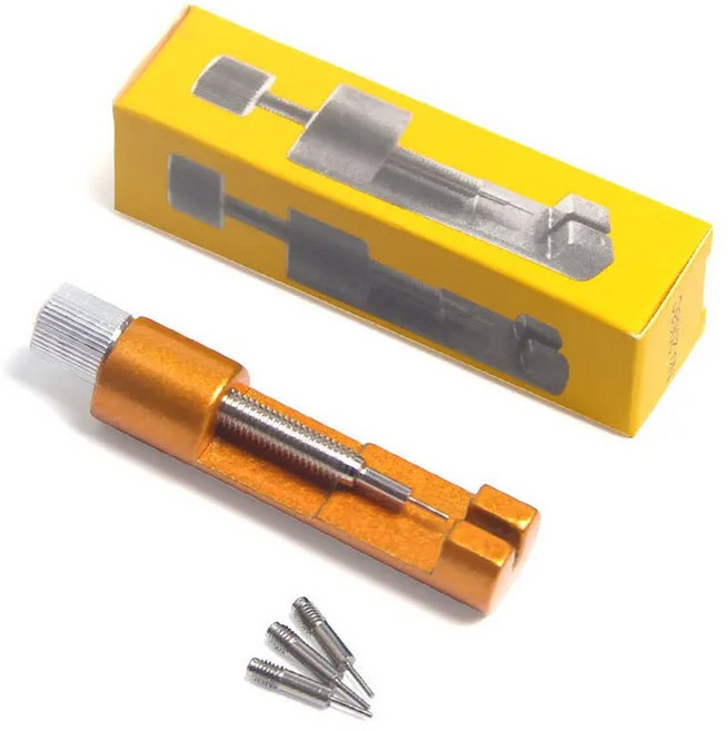 팔찌 액세서리 밴드 도구 제거기 시계 수리 미니 스트랩 금속 조절 키트 링크, Yellow, 1개