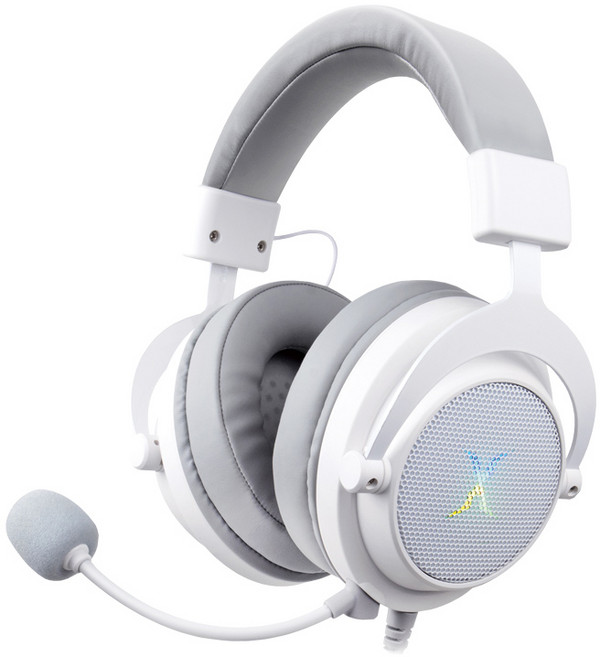 FOXXRAY FXR-HAU-37 波賽頓響狐 USB 電競耳機 虛擬7.1聲道 RGB光效 加大厚耳罩, 白色