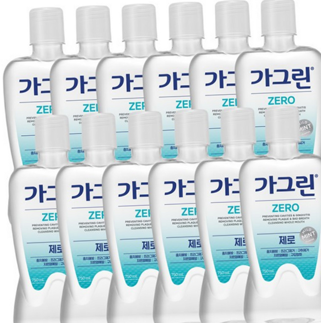 루체트리 구강청결제 가그린 제로 750ml x12개 한박스 가글