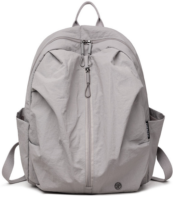 미녹지구 여성용 가벼운 나일론 백팩 방수 데일리 캐주얼 대용량 학생 통근 겸용