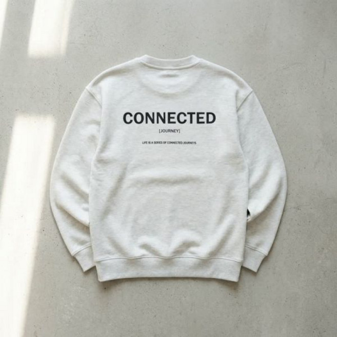 마인드브릿지 사선지 레터링 오버핏 맨투맨 MZTS6150