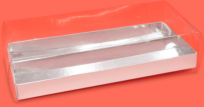 마카롱 뚱카롱 디저트 선물 포장 투명 PET 케이스 종이받침 포함 10구, 50세트, 페트+실버하판