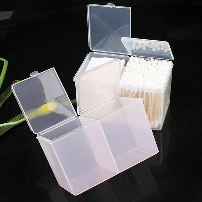 화장솜 면봉 퍼프 화장품 액세서리 보관함 정리함, 1-화장솜통-화이트