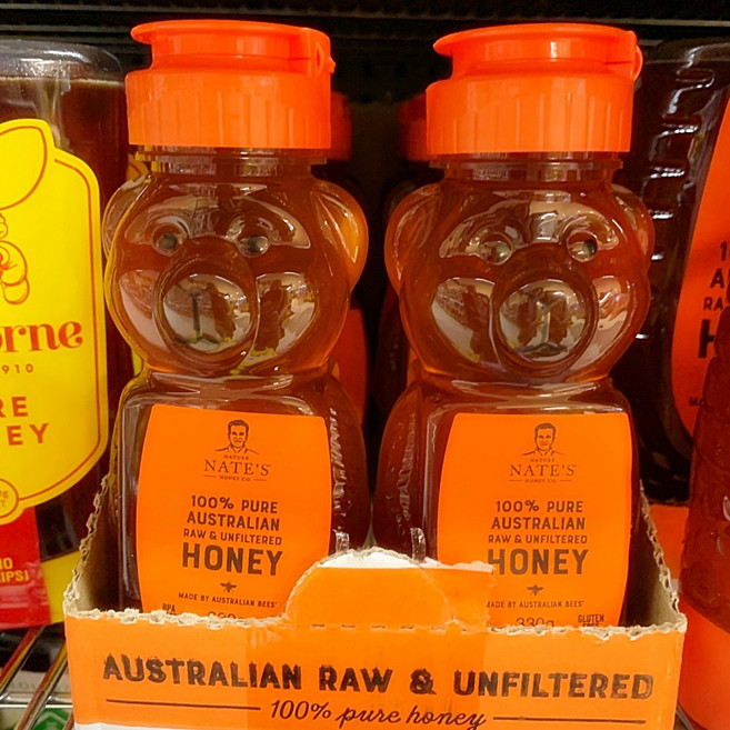 호주 네이처 네이트 허니베어 호주꿀 Nature Nate's Honey Bear Australian Honey, 2개