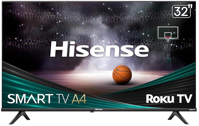 Hisense 32인치 클래스 A4 시리즈 HD 720p 스마트 로쿠 TV 알렉사 호환성 (32A4HNR) - 돌비 오디오 슬림 베젤 디자인 구글 어시스턴트, Hisense 32인치 클래스 A4 시리즈 HD 720