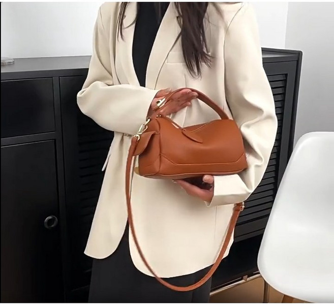 슬로브 여성 미니 라운드 가죽 숄더백