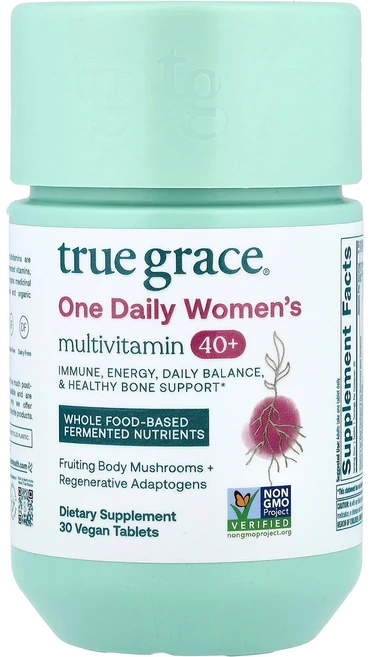 True Grace One Daily Women's Multivitamin 40+ 30 Vegan Tablets, True Grace, One Daily Women's, 1개, 30정 - 쿠팡