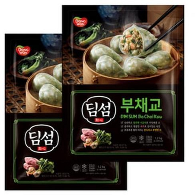 동원 딤섬 부채교 1.2kg x 2, 2개