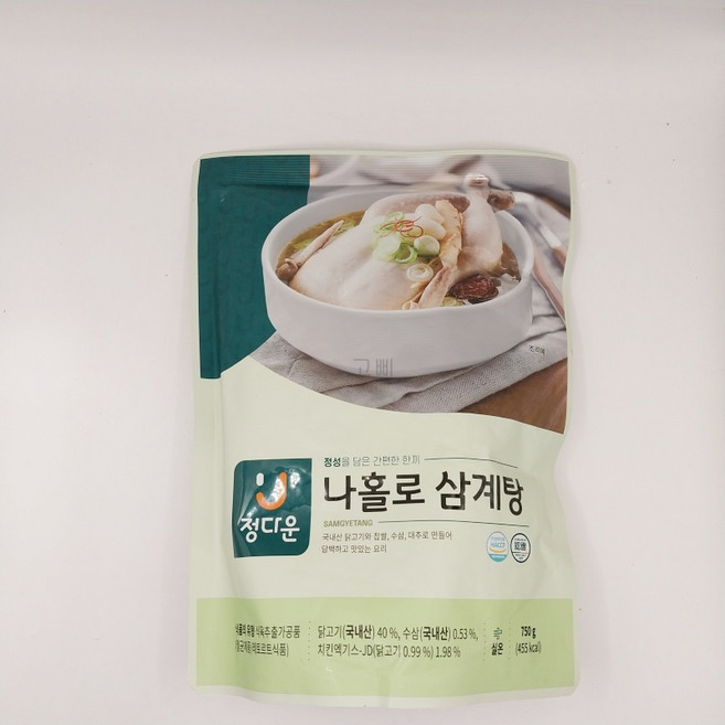 정다운 나홀로삼계탕, 1개, 750g