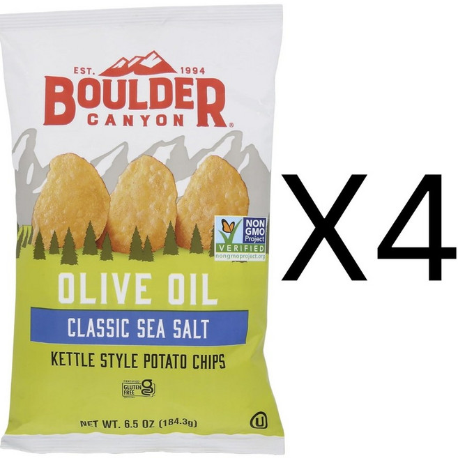 Boulder 볼더 올리브 오일 포테이토칩 미국 직배송 184g 4개