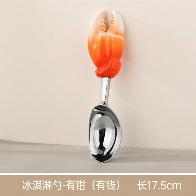 挖冰激淩勺子有錢螃蟹勺子米奇頭創意卡通可愛湯勺西瓜勺高顏值, 1個