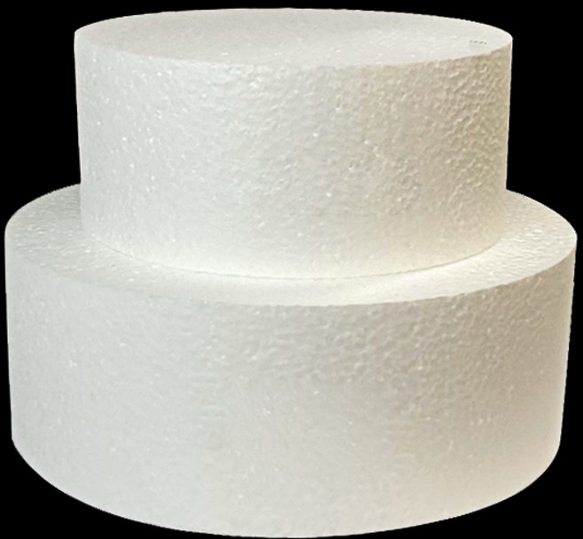 원형 스티로폼 2단케이크 20x10cm 25x10cm 총2개