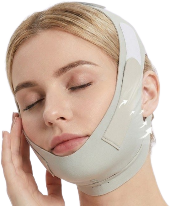 구해줘홈템 여성 브이라인 페이스 리프팅 밴드, 1개, 그레이