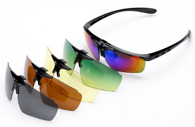 wrikri 자외선차단 스포츠선글라스 교체형렌즈 RD0099, 오렌지레드렌즈5종, 1개