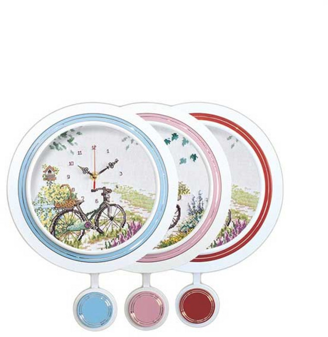 조이십자수 십자수용 시계 자전거 원형 추시계, 소라