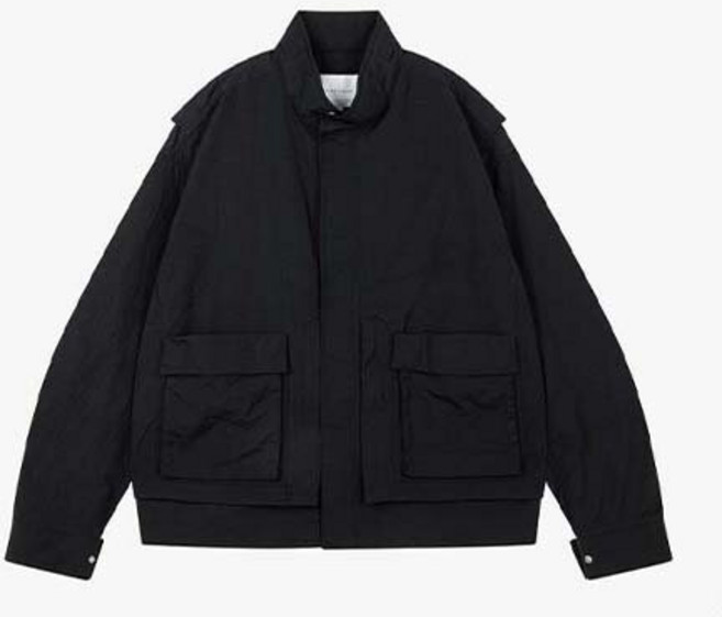 리버클래시 LKS22304블랙 오버핏 스탠애리 나일론 점퍼