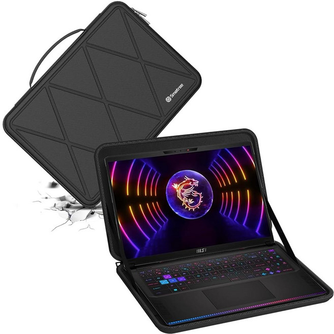 16인치 msi 레이더 ge68 hx 14v 벡터 16 a14v /a13v 슬림 및 충격 방지 케이스 노트북 가방(x8310)에 호환되는 smatree 하드 eva 보호 슬리브, 26 For 16 inch Summit E16 Flip, X Series-Black