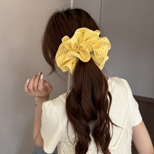 모미엘 화사한 프리미엄 스크런치 풍성한 왕곱창 빅사이즈 대형 머리끈