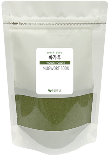 부드럽고 풍성한 맛의 국산 쑥가루 100% 쑥라떼 쑥차 파우더 지퍼백, 100g, 1개