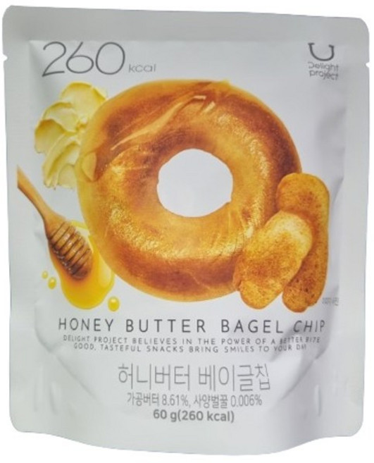 딜라이트 프로젝트 허니버터 베이글칩, 5개, 60g