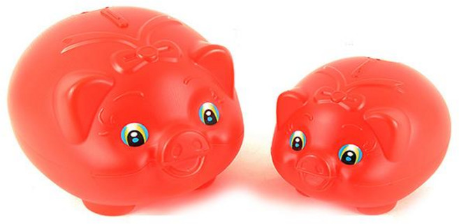 [D1-8802431821115] 탈렌트 돼지저금통 대 빨강색 적색 돼지저금통, 1개