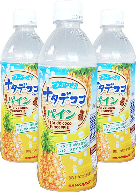 일본 산가리아 나타데코코 파인애플, 3개, 500ml
