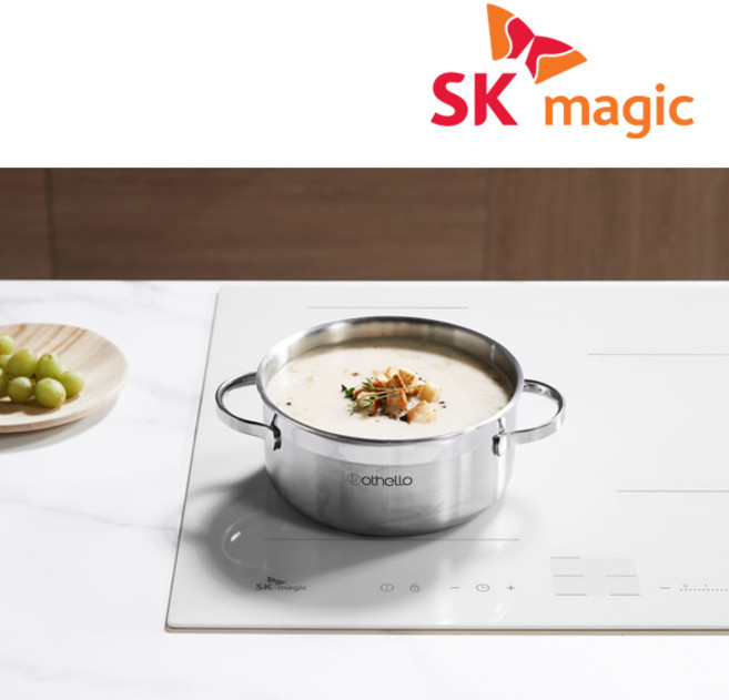 [전국무료설치] SK매직 3구 올파워 전기렌지 유로케라 세라믹 상판 클라우디 화이트 인덕션 전기레인지, 빌트인