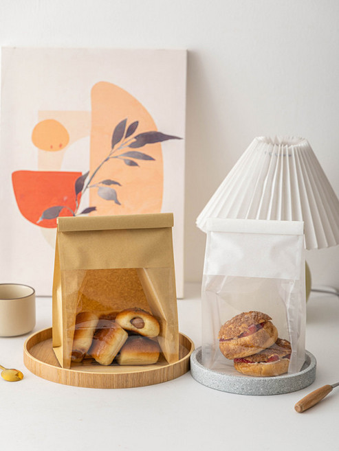 토스트용 빵 포장 비닐봉투 대용량 접착식 투명 PE소재 두꺼운 분리수거용 다용도 포장백, 10개, 대형 영어 말린 토스트백 10개