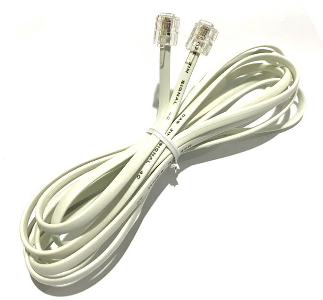유선 전화기 선 전화선 연결 연장 케이블 2m 5m 10m 15m 20m 30m 50m 100m, 5m_흰색