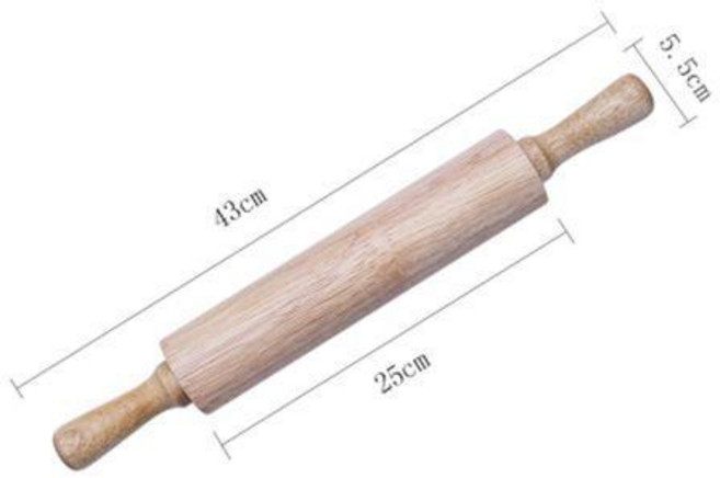家用大號實木擀麵杖 廚房烘焙專用, 1個