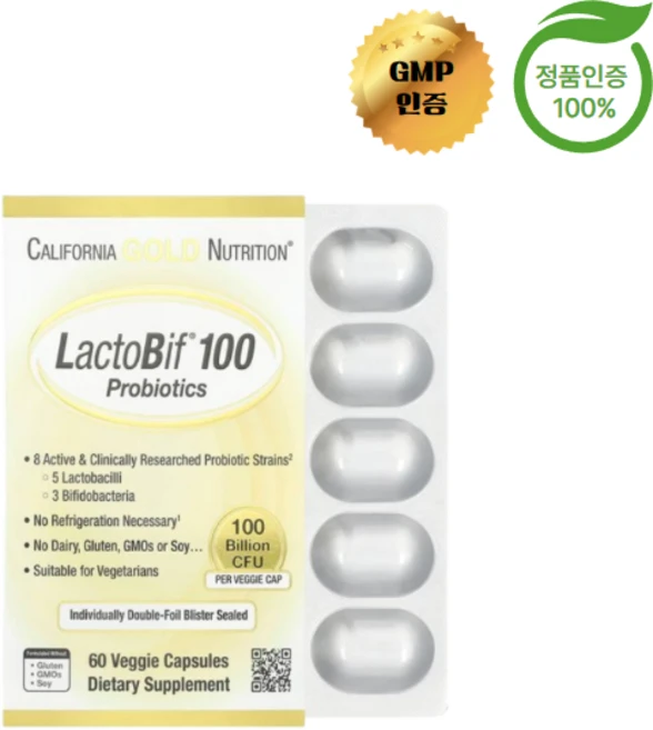 캘리포니아 골드 뉴트리션 프로바이오틱 1000억 60정, 1개 - 쿠팡