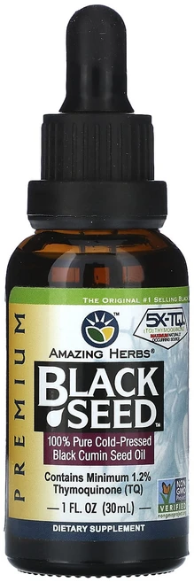 Amazing Herbs 블랙 씨드 100% 순수 저온 압착 큐민 씨 오일 1 fl oz (30 ml), AmazingHerbs블랙씨드100순수저온압착큐민씨오일, 1개, 30ml - 쿠팡