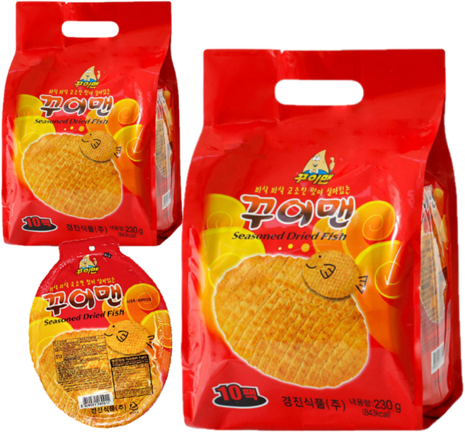 경진식품 바삭바삭 고소한 꾸이맨 230g x 2개 술안주 간식