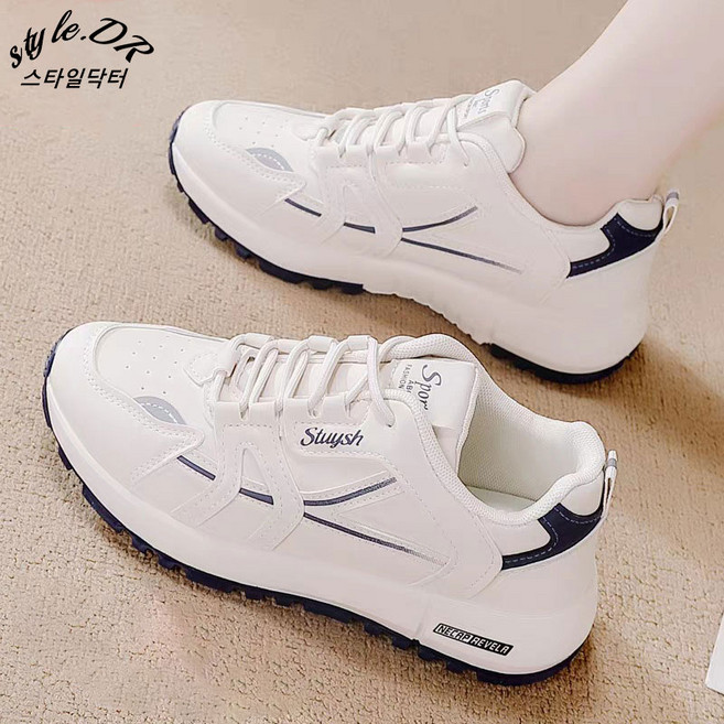 스타일닥터 여성 운동화 방수 미끄럼방지 스니커즈 키높이 런닝화 캐주얼 헬스화