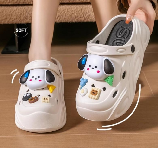 비브온 푹신한 여성 키높이 통굽 슬리퍼