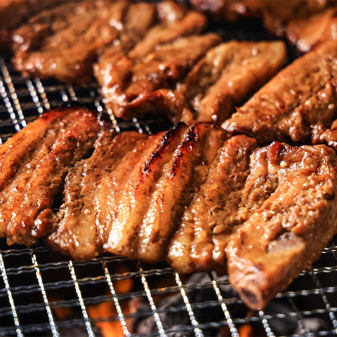 구춘식 뼈삼겹포갈비 1kg 꿀+청귤숙성 박포갈비 육함량 70%, 4개