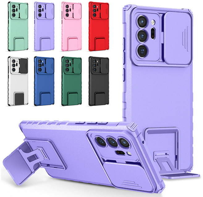 갤럭시노트20 노트20울트라 슬라이드 렌즈보호 킥 스탠드 하드 핸드폰 케이스