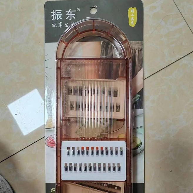 good 能切菜器切絲器擦絲器切片器家用廚房土豆刨絲器塑料擦子擦刀, 1個, 透明色, 振東1215多功能切菜器