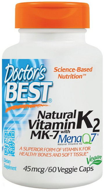 Doctor's BEST 維他命K2 MK-7素食膠囊, 60顆, 1罐