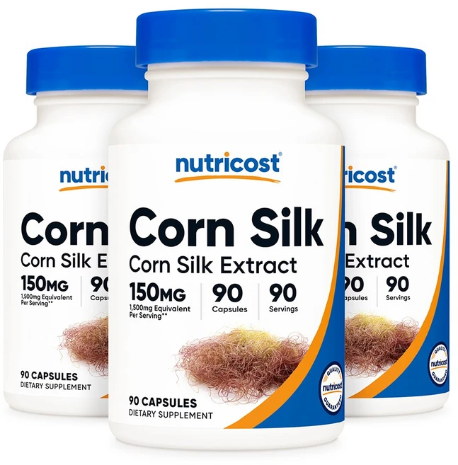 뉴트리코스트 옥수수 콘 실크 Corn Silk 150mg 옥수수실크 캡슐 90정 3개, 단품 - 쿠팡