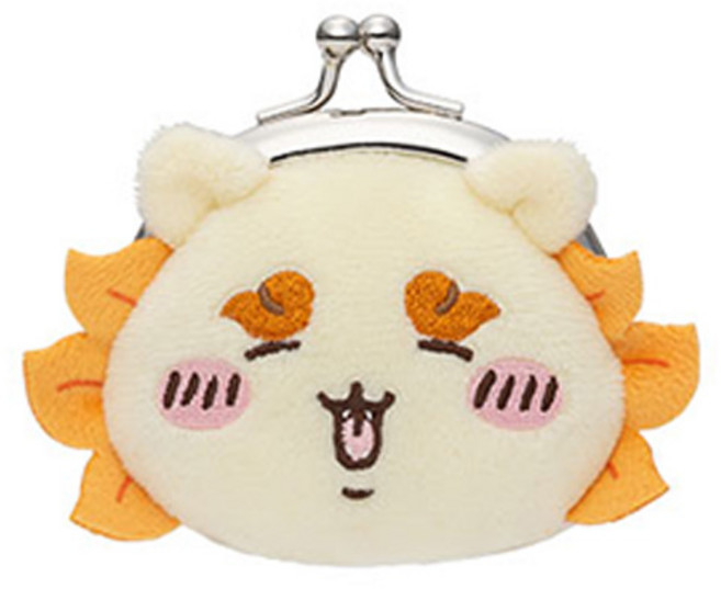 치이카와 시사 얼굴 봉제 가마구치 미니 동전 파우치 지갑