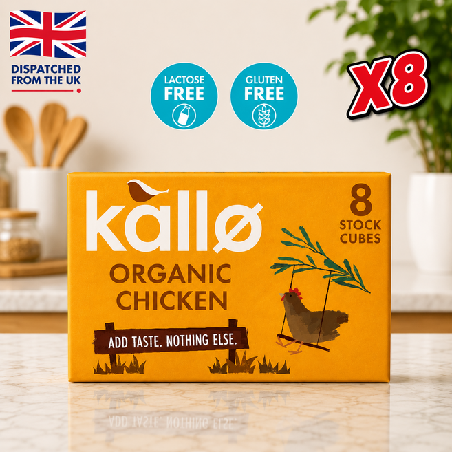 영국발송 8개입 8팩 칼로 깔로 유기농 치킨 스톡 큐브 Kallo Chicken Stock