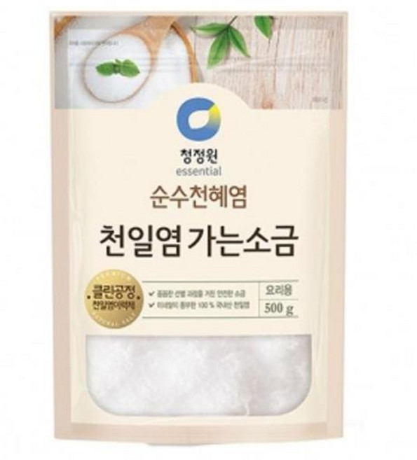 청정원 양념 김장 절임용 요리 식자재 천일염 가는소금 500g, 1개
