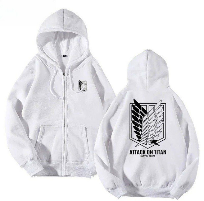 조사병단 진격의거인굿즈 후드집업 애니메이션 프린트 지퍼 후드티