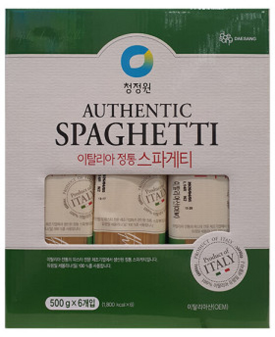 청정원 스파게티면 500g x 6입 /, 1개