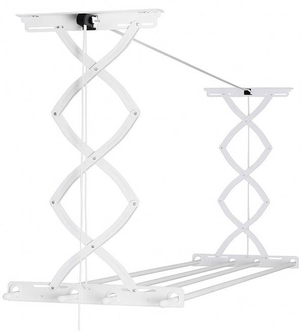 아텍스 천장건조대 베란다 빨래 건조대 일체형 봉 국산, 분체(화이트), 일체형1900mm