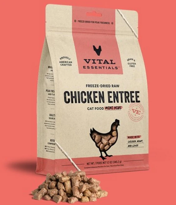 바이탈에센셜 전연령 고양이 땡스스탬프 고단백 치킨 미니패티 습식 동결건조사료, 닭, 340.2g, 1개 - 쿠팡