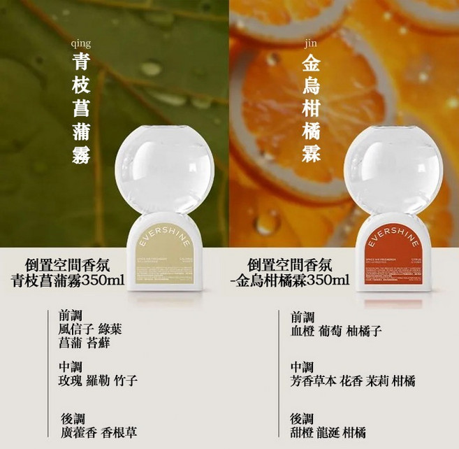 EverShine 晴天大白 倒置空間香氛 空氣清新劑, 1個, 【厠所/書房】青枝+金烏