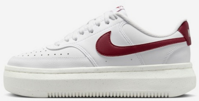 (나이키 정품) NIKE 우먼스 화이트 버건디로고 5cm 키높이 운동화 [인기제품]