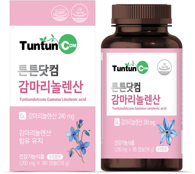 튼튼닷컴 감마리놀렌산 [6개월분] 보라지유 함유 / 건강기능식품, 1개, 180정 - 쿠팡